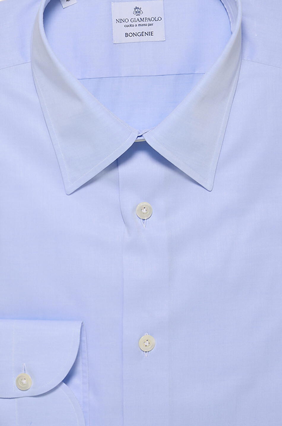 NINO GIAMPAOLO Chemise en popeline à col français Homme BLEU CLAIR 2