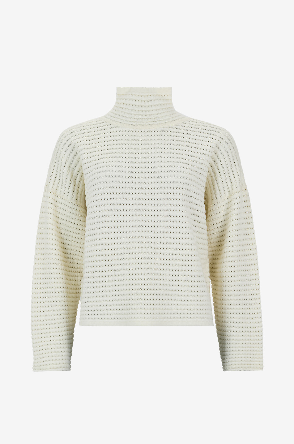 MOLLI Desert oversized ribbed turtleneck jumper Women EGGSHELL 2