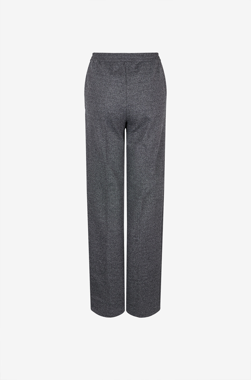 Pantalon droit à motif chevrons Zelma
