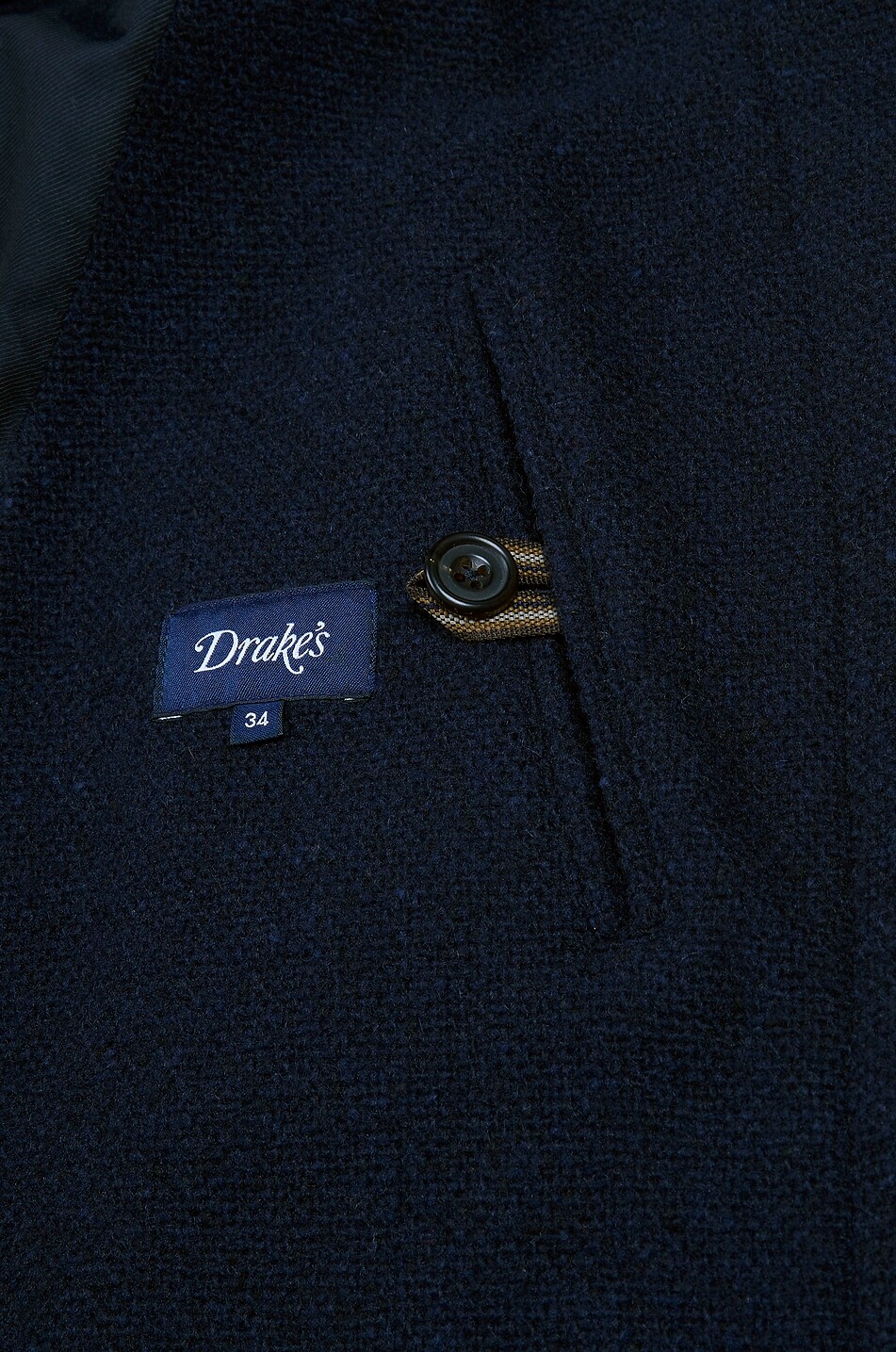 DRAKES Long wool coat with raglan sleeves Men DARK BLUE 5