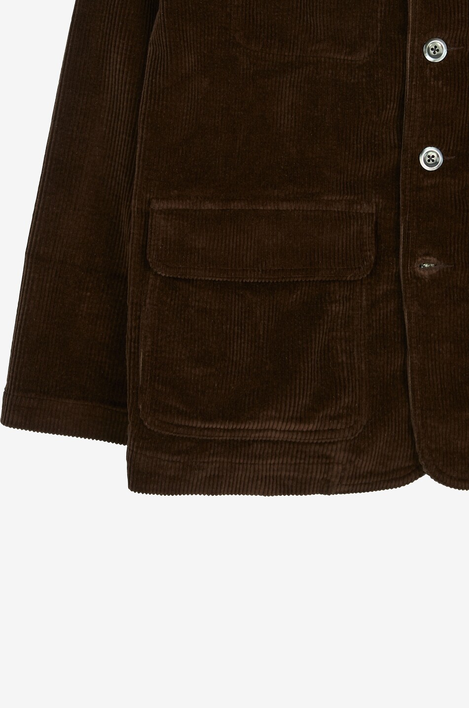 DRAKES Kurze Kordsamtjacke mit Hemdkragen Herren DUNKELBRAUN 8