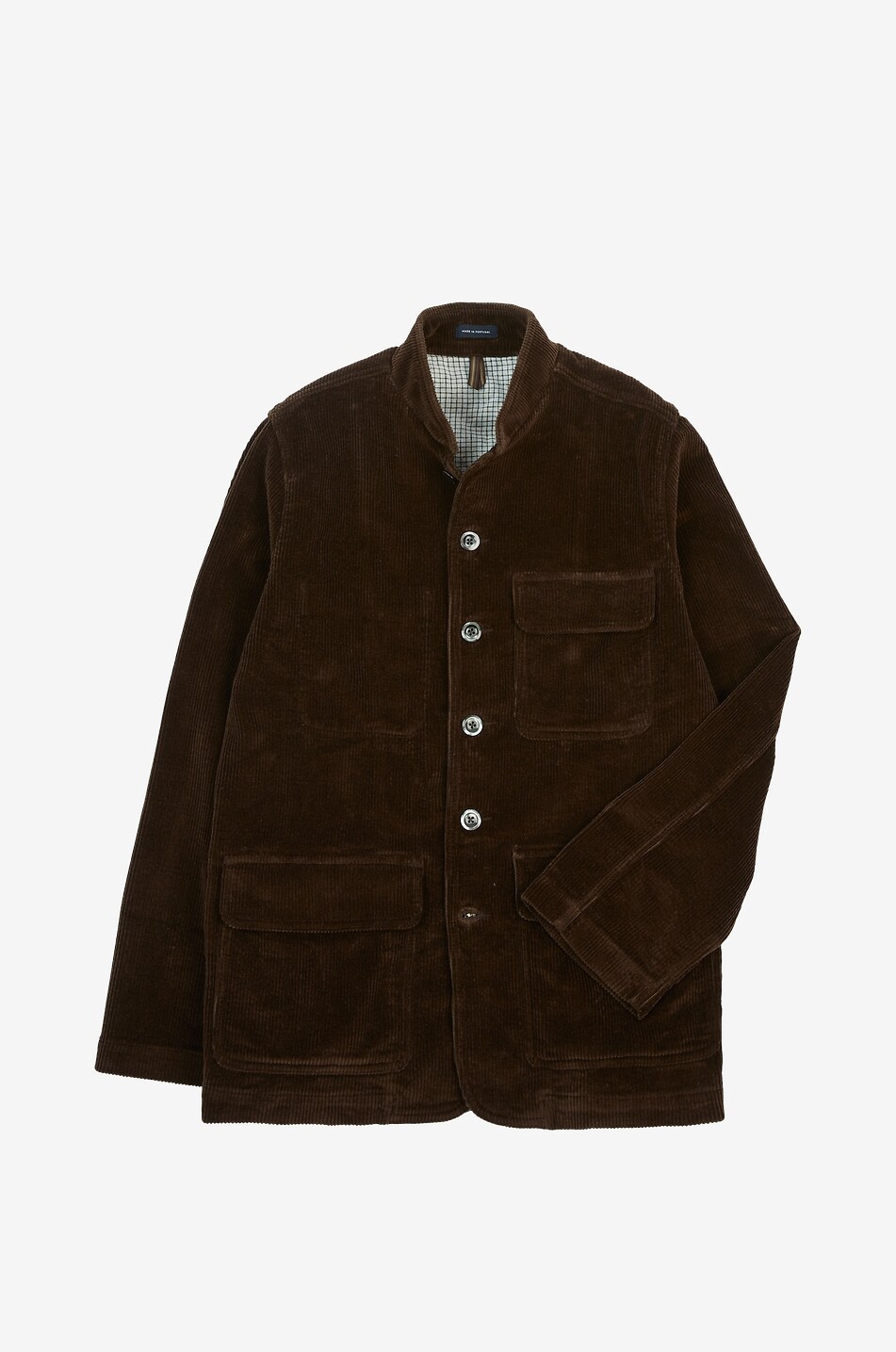 DRAKES Kurze Kordsamtjacke mit Hemdkragen Herren DUNKELBRAUN 1