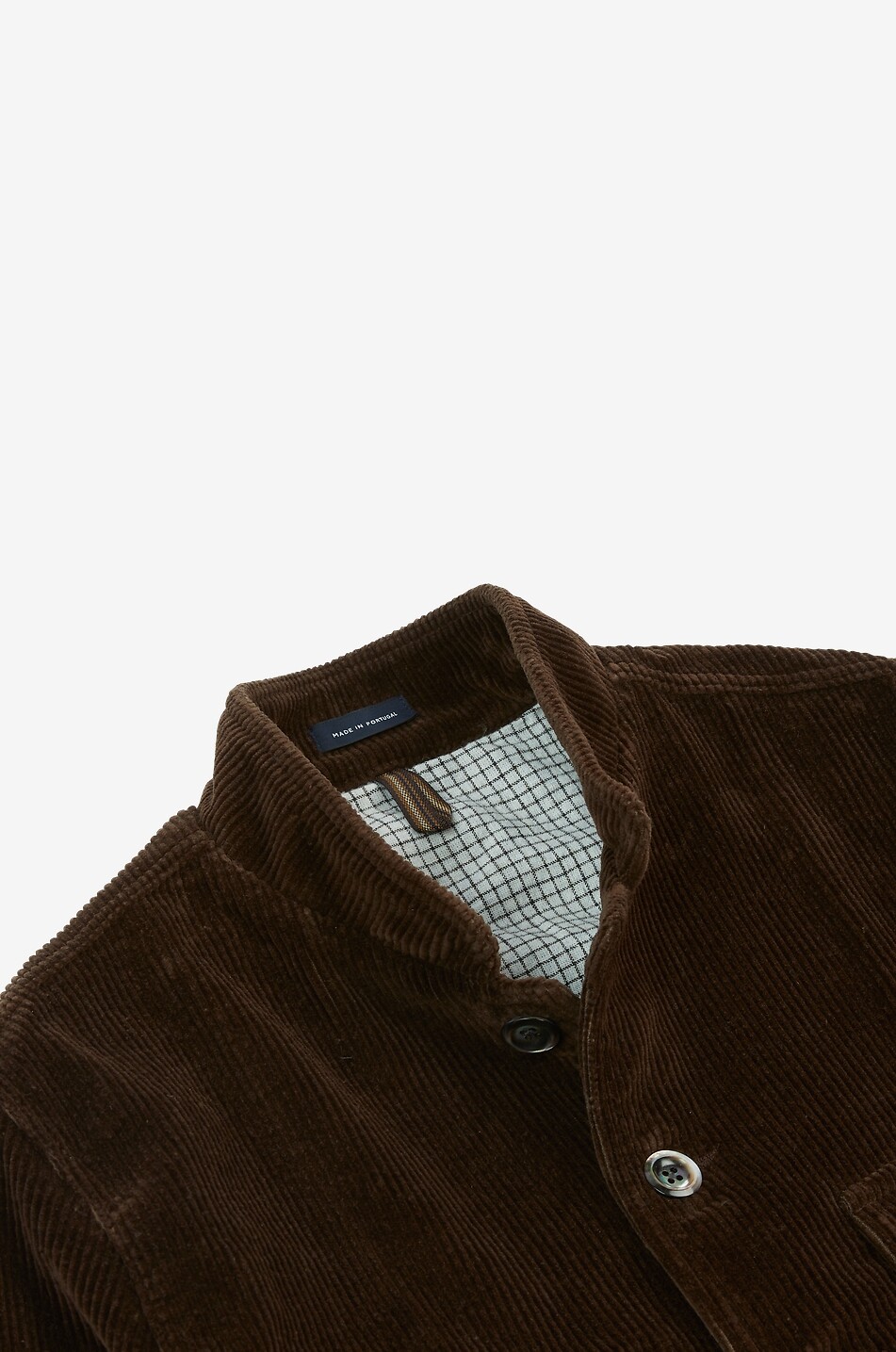 DRAKES Kurze Kordsamtjacke mit Hemdkragen Herren DUNKELBRAUN 3