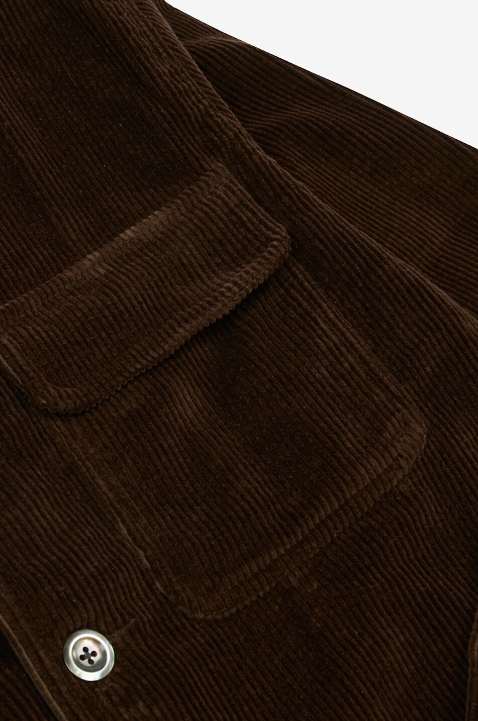 DRAKES Kurze Kordsamtjacke mit Hemdkragen Herren DUNKELBRAUN 4