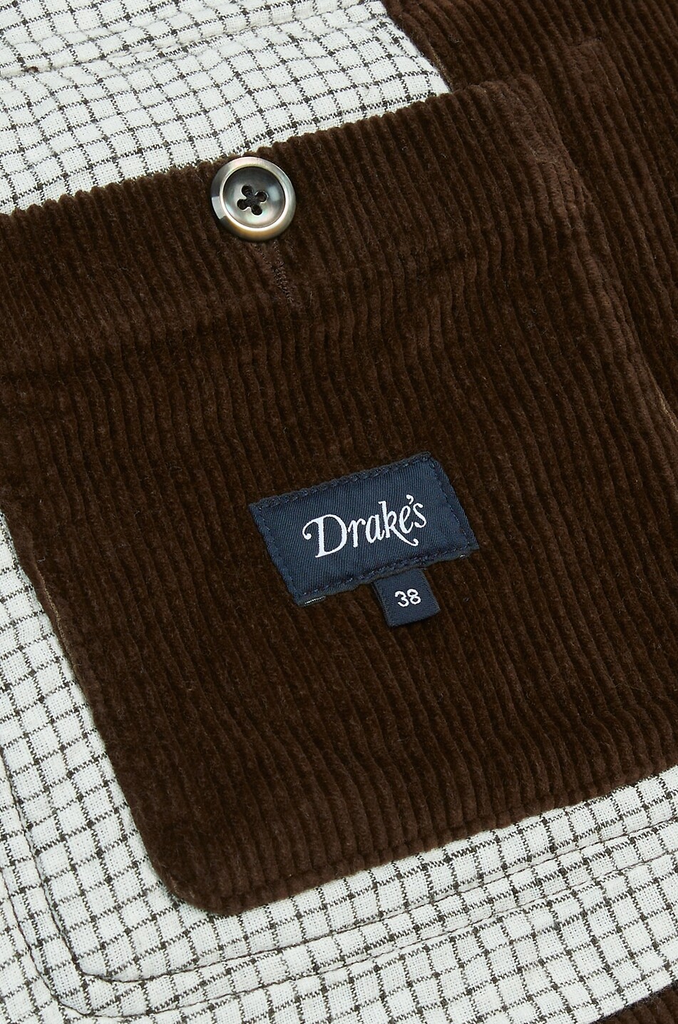 DRAKES Kurze Kordsamtjacke mit Hemdkragen Herren DUNKELBRAUN 5