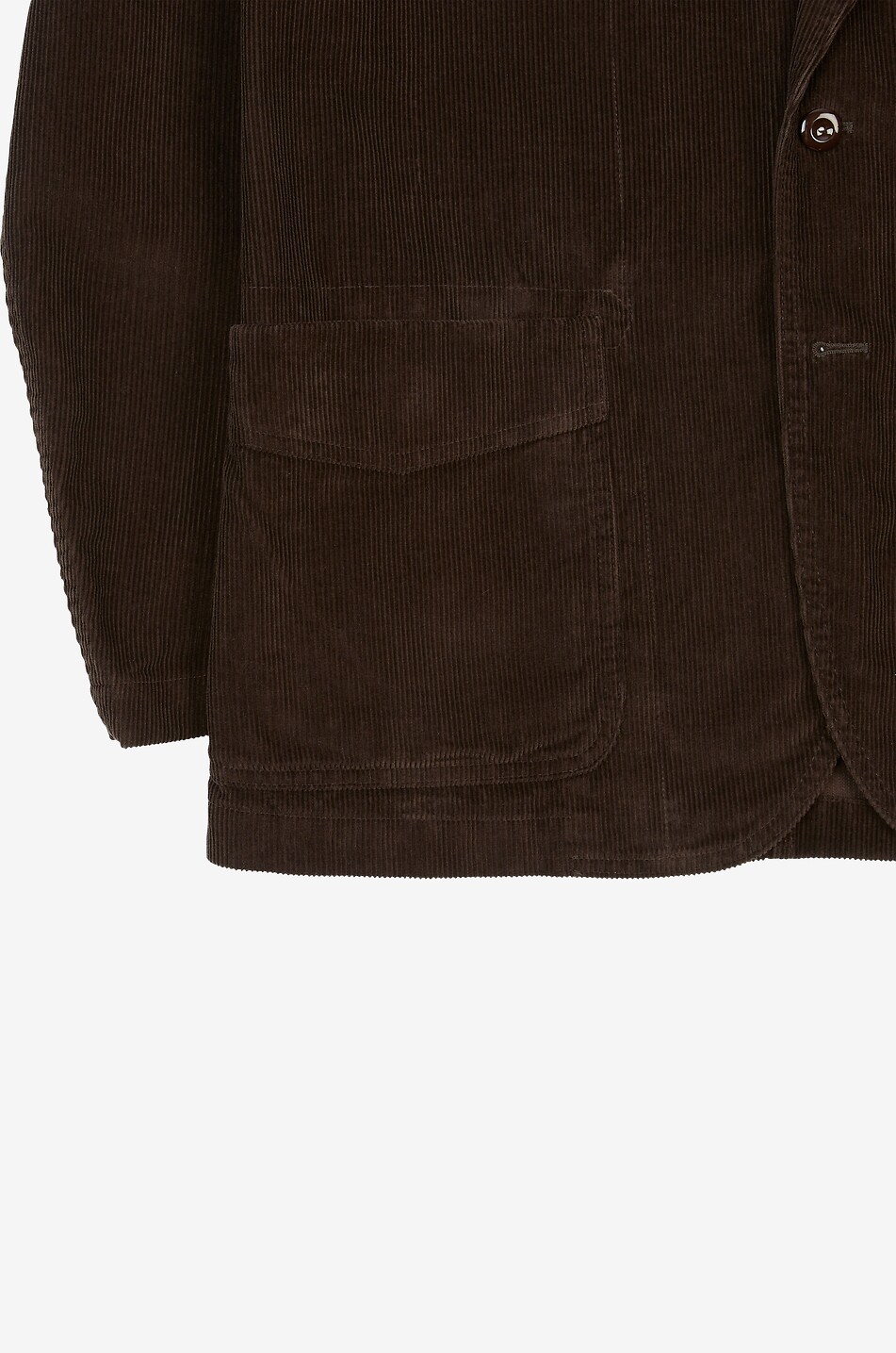 DRAKES Field Games corduroy blazer with notched lapel Men DARK BROWN 4