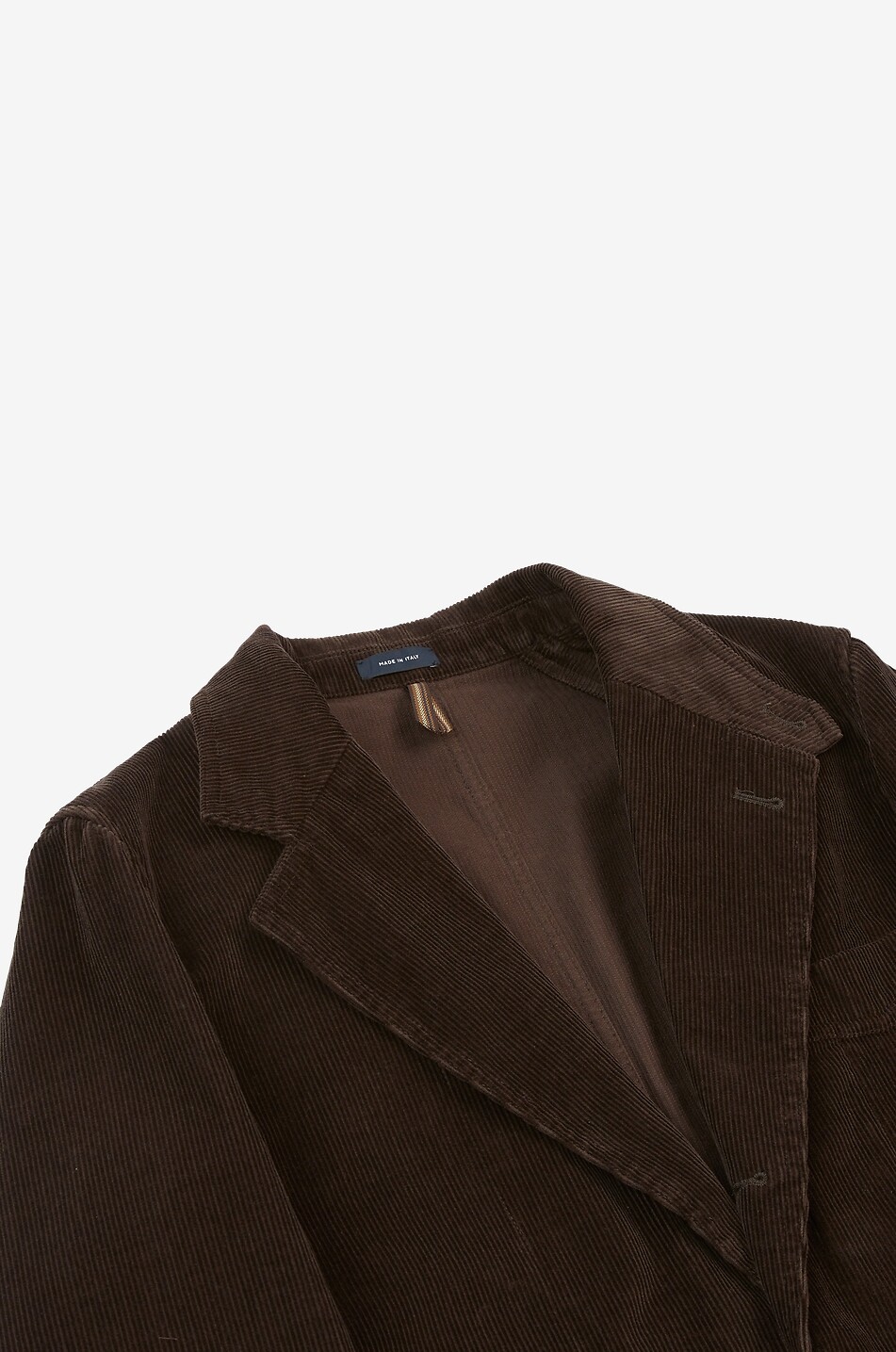 DRAKES Field Games corduroy blazer with notched lapel Men DARK BROWN 7
