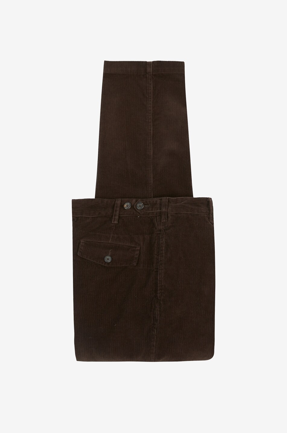 DRAKES Field Games pleated corduroy trousers Men DARK BROWN 2