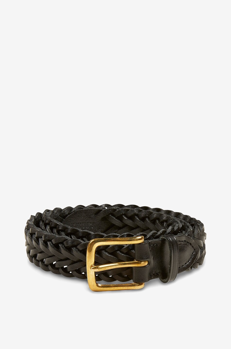DRAKES Ceinture tressée à la main en cuir - 35 mm Homme NOIR 1