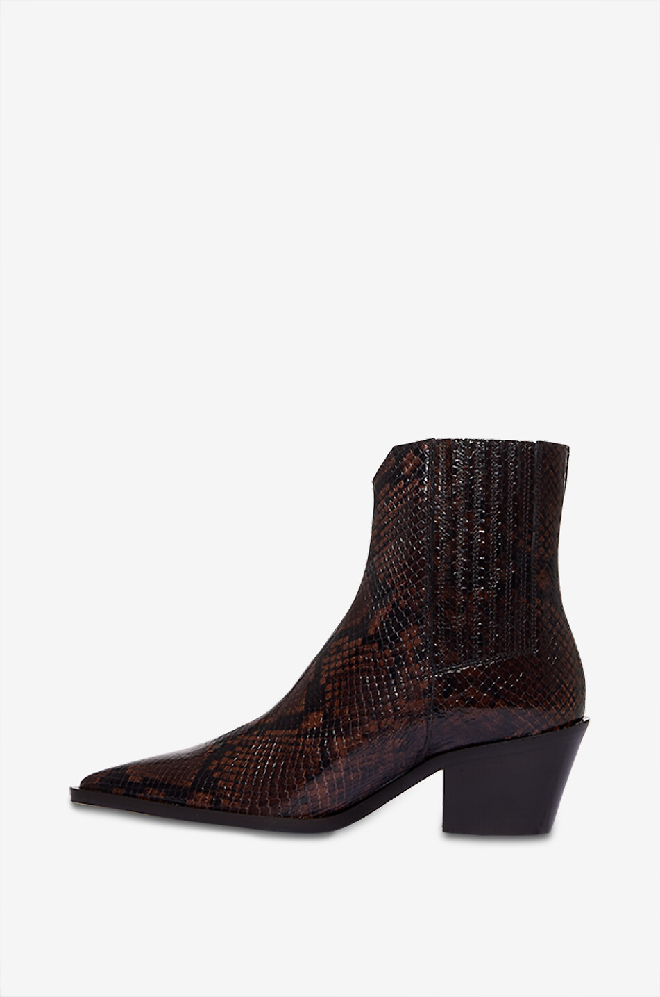 BONGENIE Ashton Madagascar Lux 60 snakeskin-embossed leather cowboy boots Women DARK BROWN 3