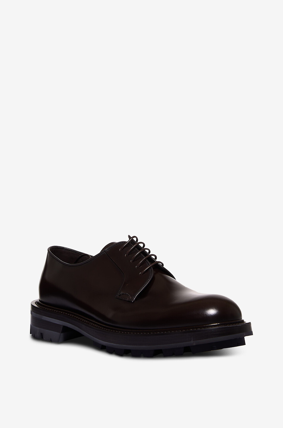Derbies en cuir lisse brossé à lacets