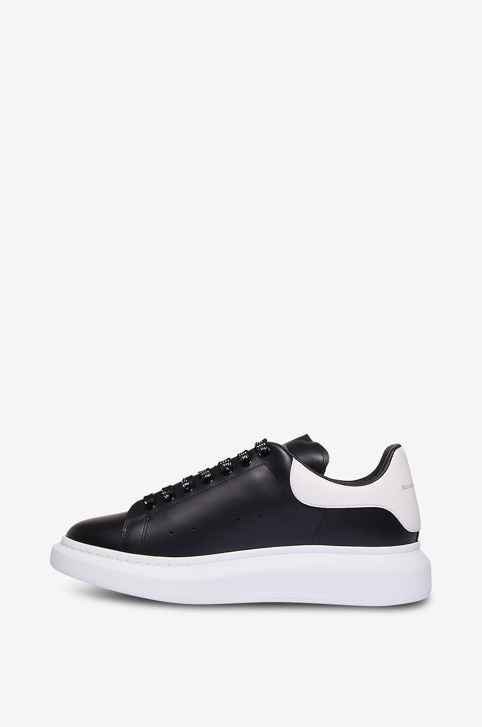 ALEXANDER McQUEEN Niedrige Schnürsneakers aus Glattleder Oversize Herren SCHWARZ 3
