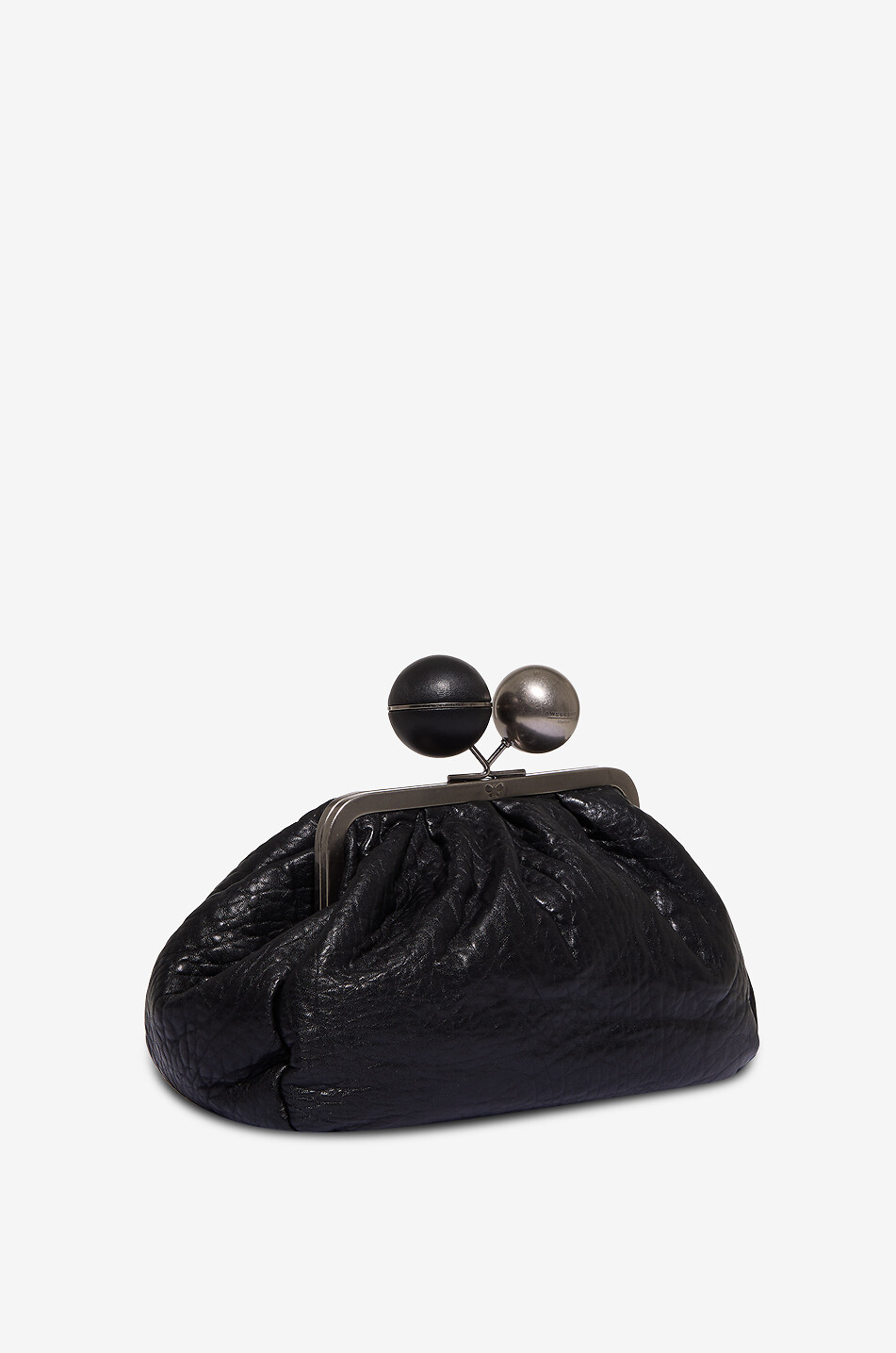 WEEKEND MAX MARA Sac porté épaule en cuir vieilli Lecito Femme NOIR 2