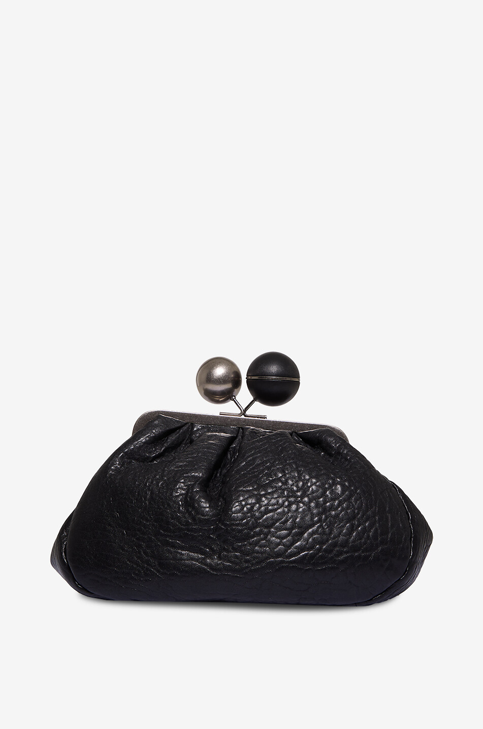 WEEKEND MAX MARA Sac porté épaule en cuir vieilli Lecito Femme NOIR 3