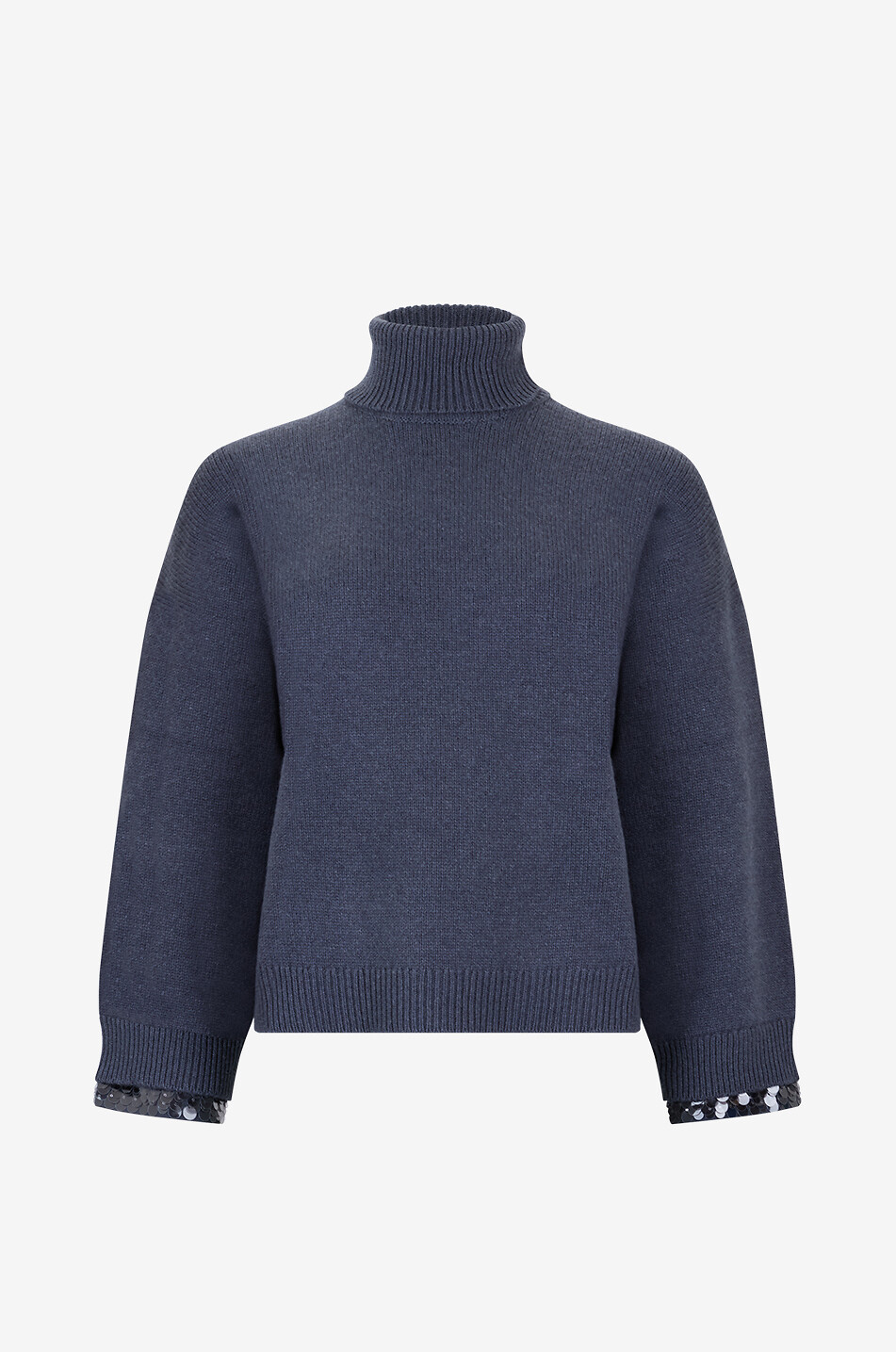Swing Drops Cuffs wool and cashmere boxy turtleneck jumper