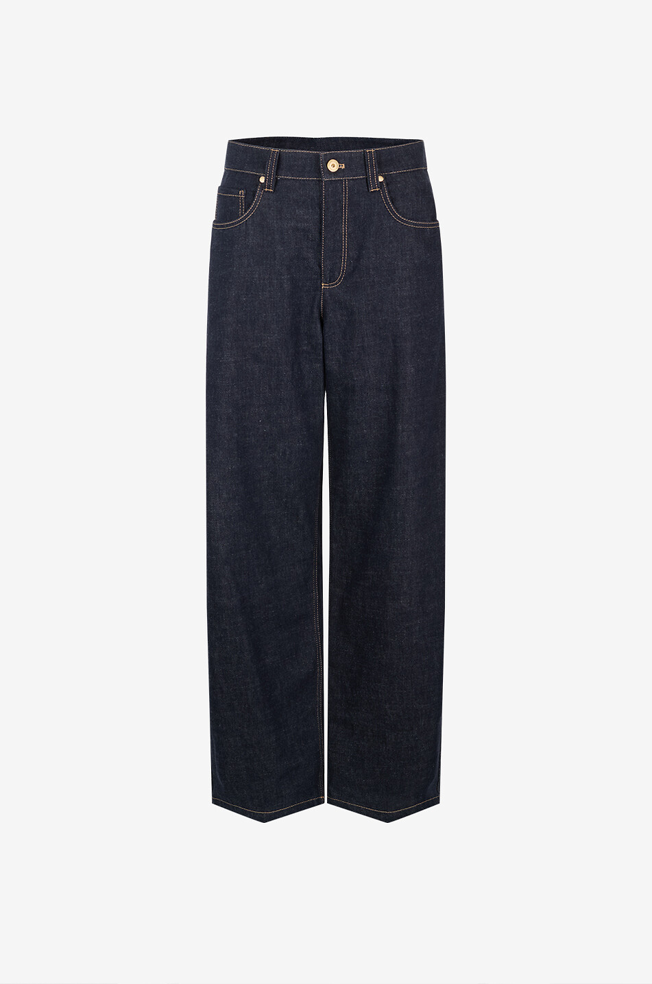 BRUNELLO CUCINELLI Dunkle Jeans The Loose Barrel Damen DUNKELBLAU 1
