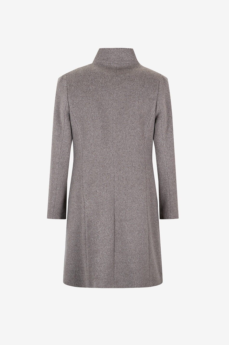 Single-breasted cashmere coat with removable bib CINZIA ROCCA