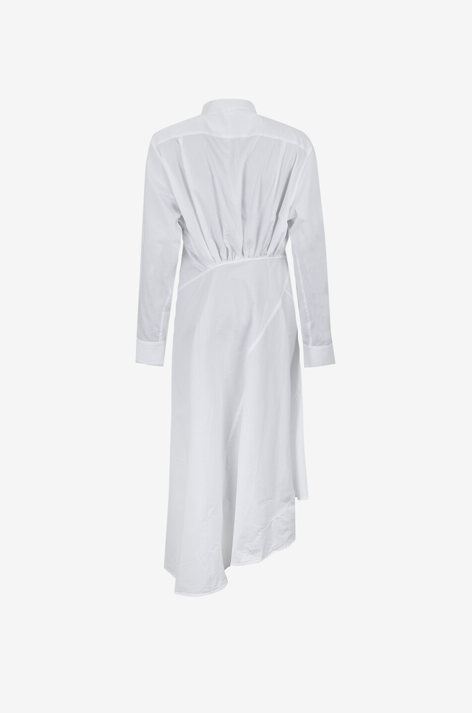 VICTORIA BECKHAM Panelled asymmetric poplin shirt dress Women WHITE 2