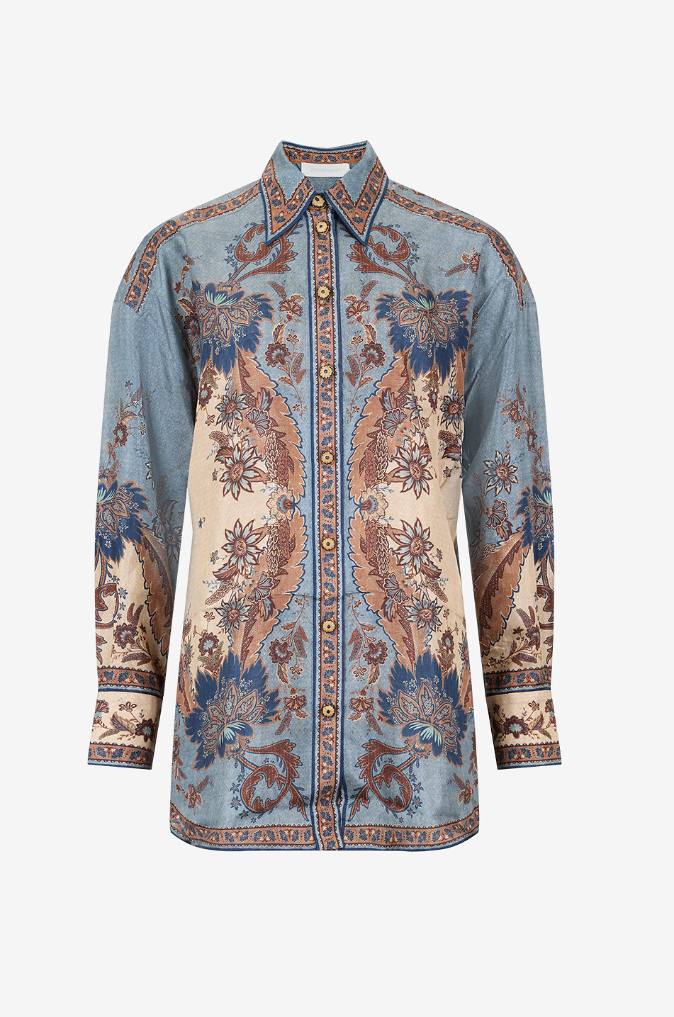 ZIMMERMANN Boyfriend-Hemd aus geblümter Seide Ascension Damen BLAU 1