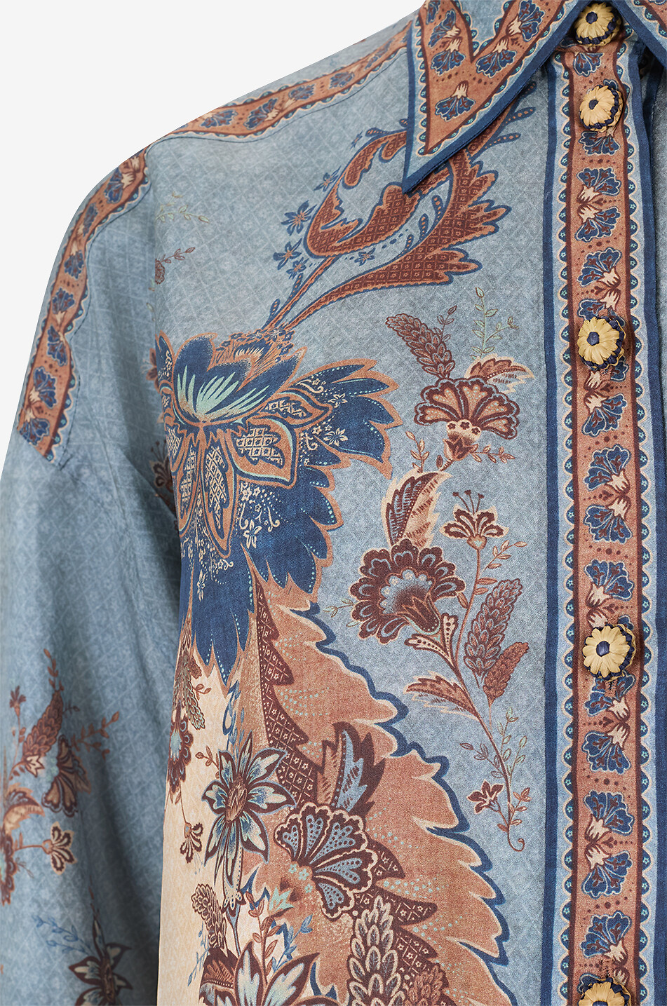 ZIMMERMANN Boyfriend-Hemd aus geblümter Seide Ascension Damen BLAU 3