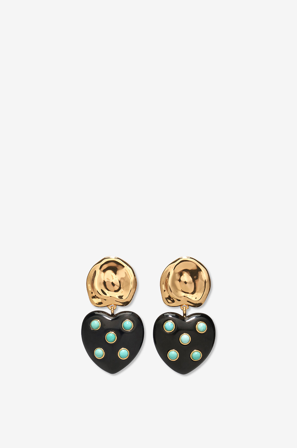 Boucles d'oreilles en résine et turquoise Amore
