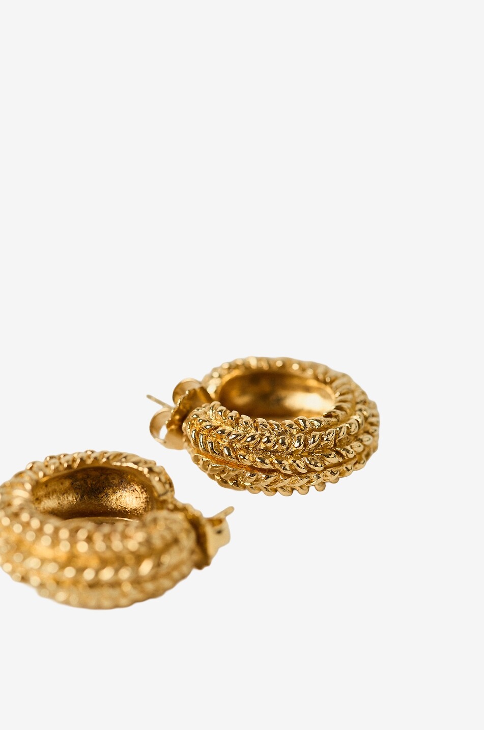 PAOLA SIGHINOLFI Boucles d'oreilles texturées dorées Loop Femme DORE 8