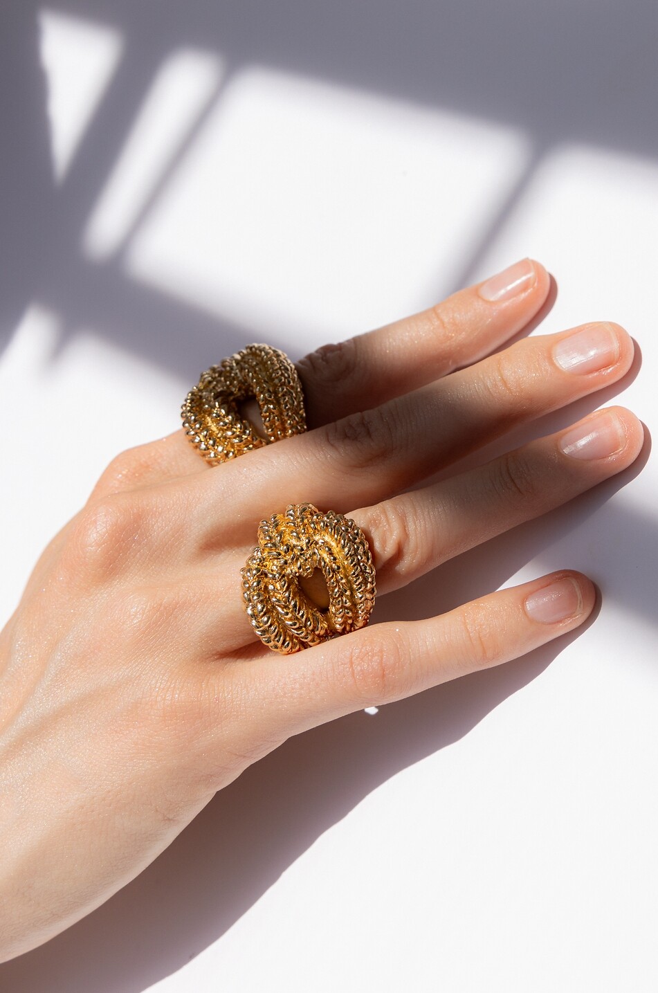 PAOLA SIGHINOLFI Bague nœud texturée tresses Loop Femme DORE 5