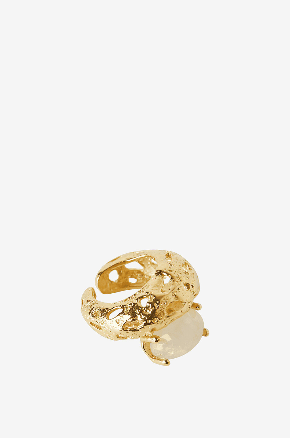 Bague Fantaisie Vintage Dorée Avec Brillants - Style Rétro, Taille 56, Parfaite Pour Un Look Bohème Et Chic