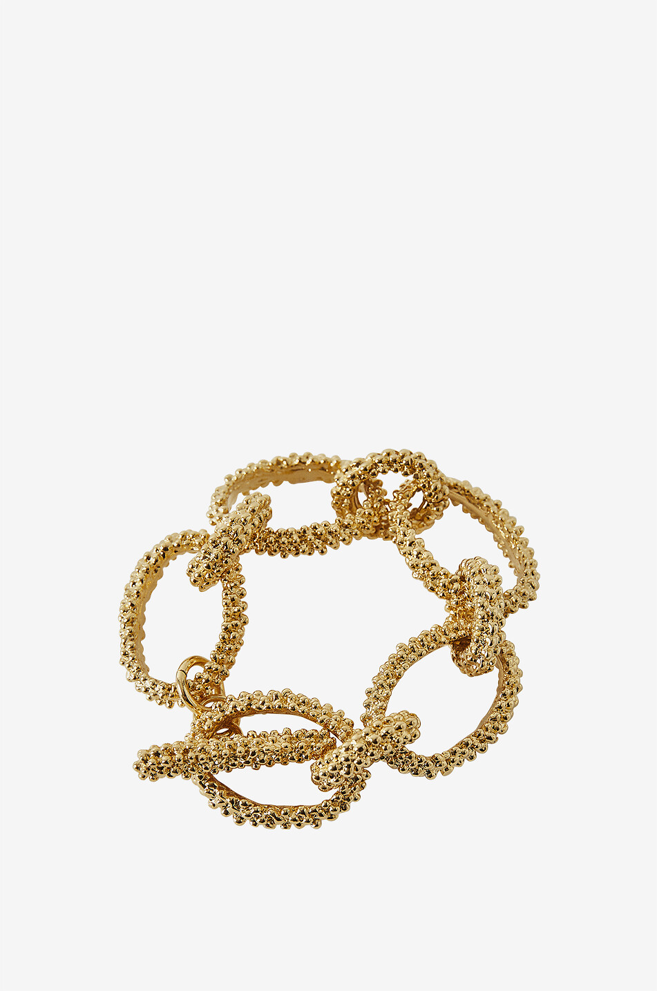 Texturiertes goldenes Armband Sasha