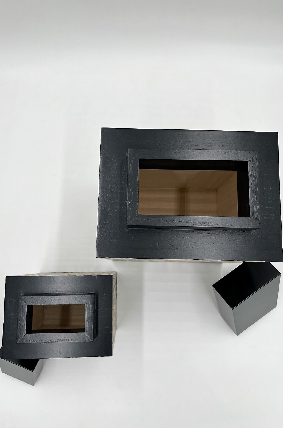 JF. THE REBORN HOME Decorative carved wooden pot - H33 Home BLACK 3