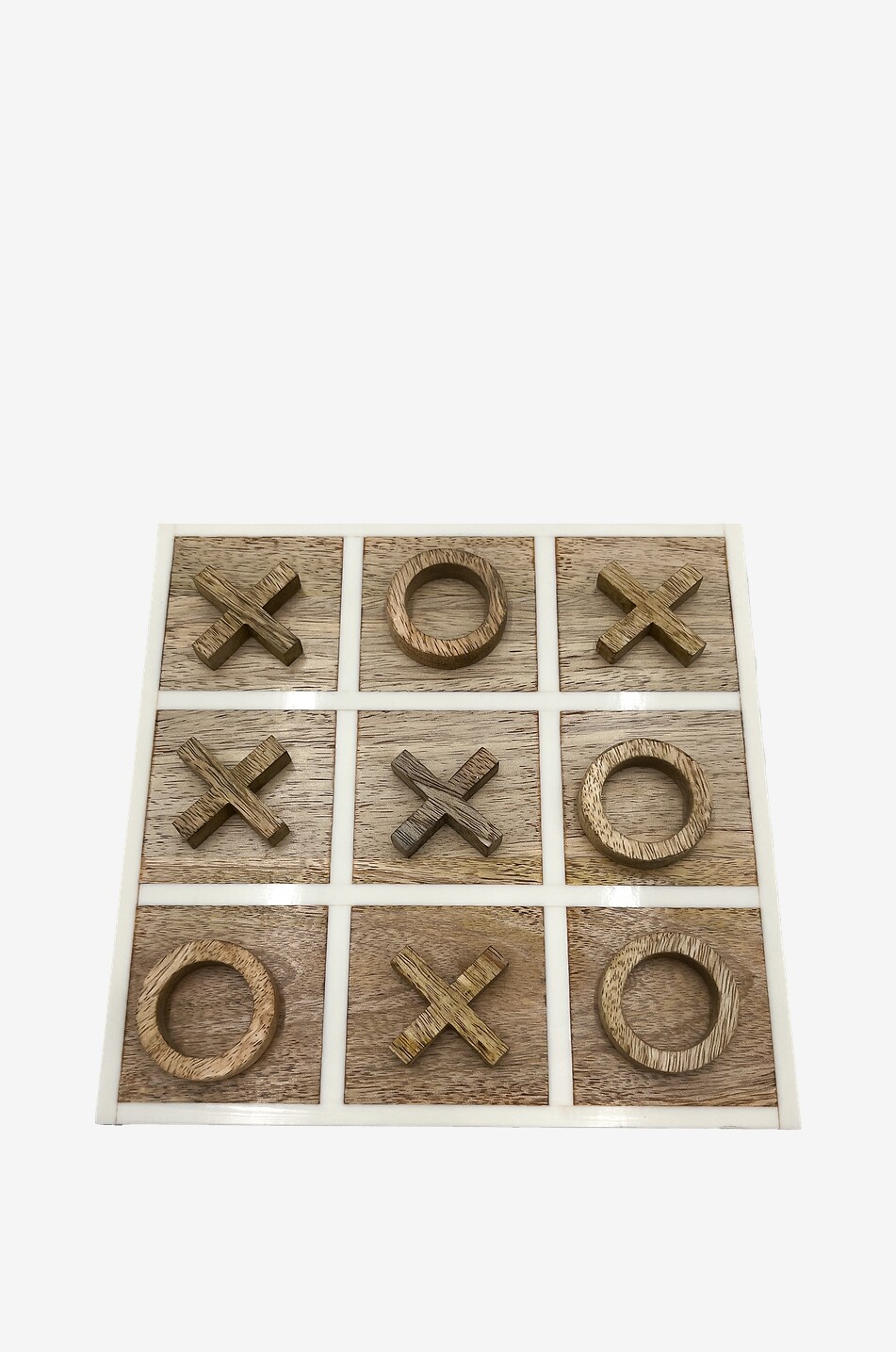 JF. THE REBORN HOME Jeu de morpion en bois OXO Maison MULTICOLORE 2