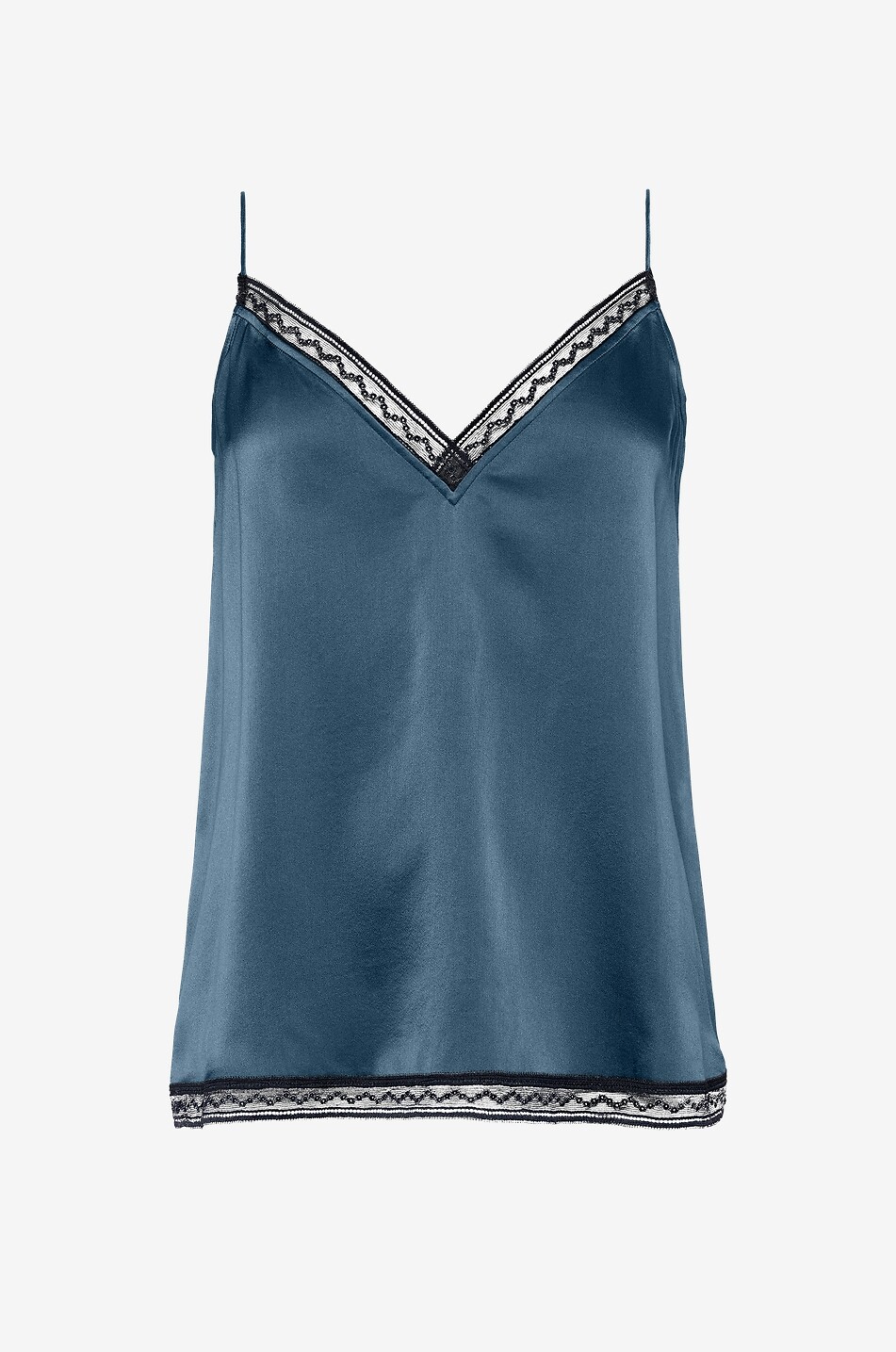 ERES Seidensatin-Trägertop mit Spitze Instant Damen BLAU 1