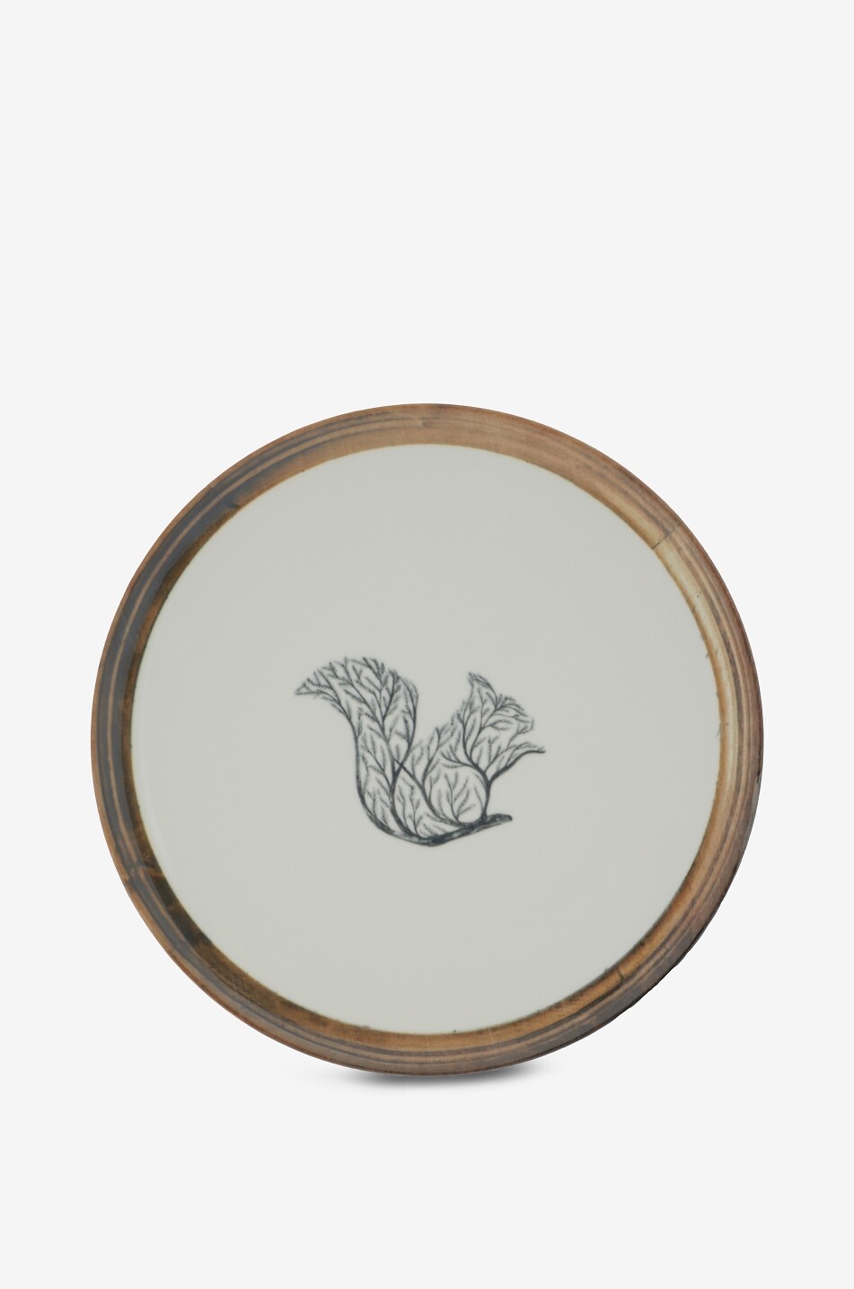 Assiette plate en porcelaine Tree Squirrel - D26