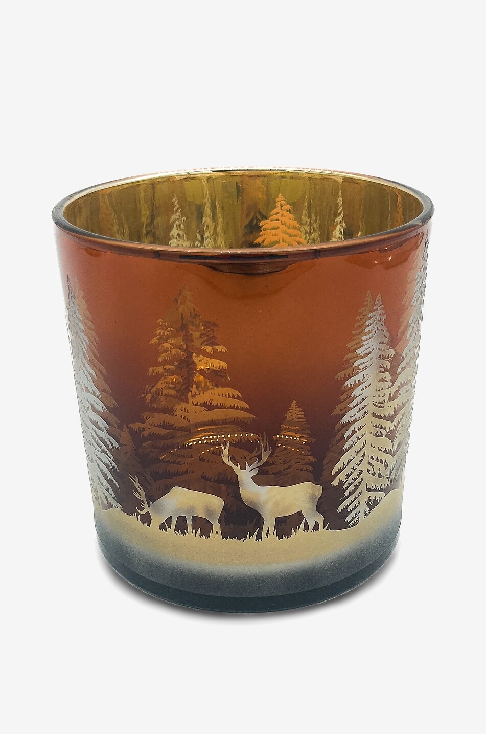 Snow Landscape glass candle jar - H15