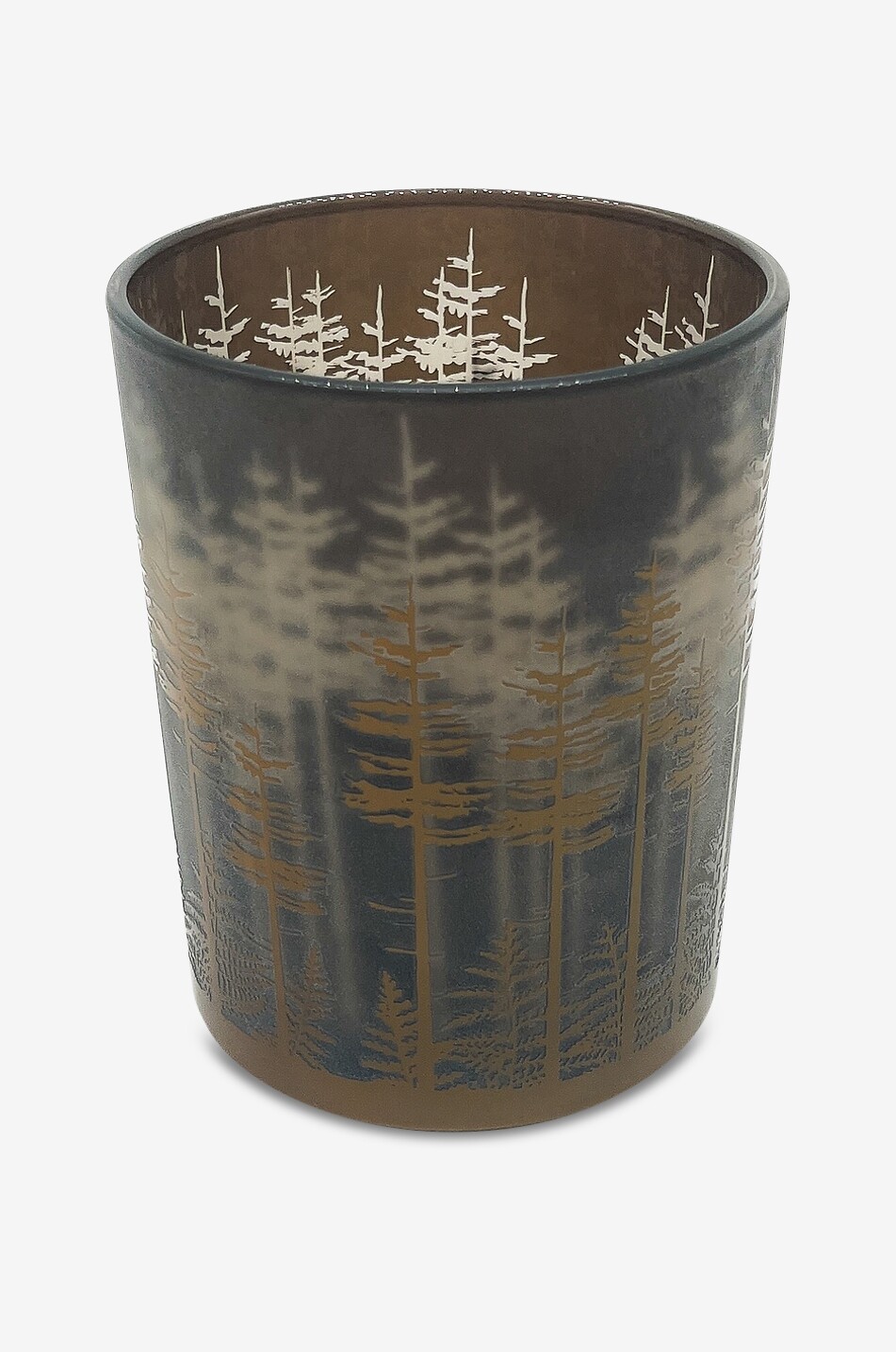 JF. THE REBORN HOME Trees glass candle jar - H12 Home BROWN 2