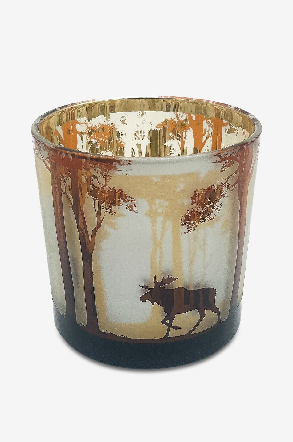 Moose glass candle jar - H15