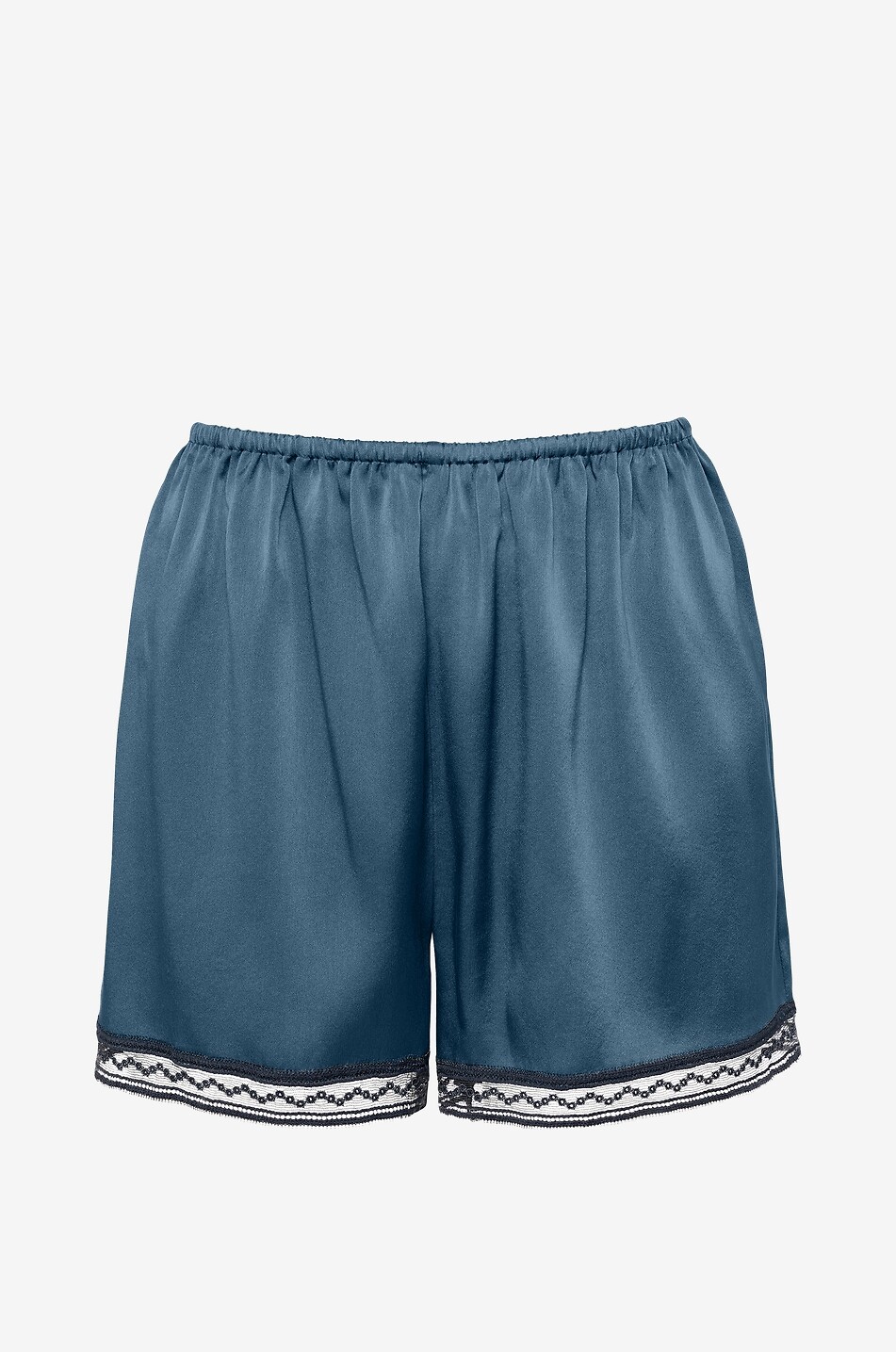 ERES Pretty silk satin and lace pyjama shorts Women BLUE 1