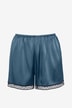 Pretty silk satin and lace pyjama shorts