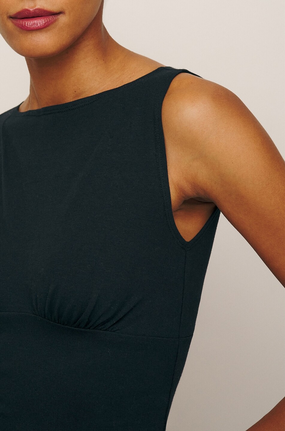 REFORMATION Mayve mini knit dress in organic cotton Women BLACK 6