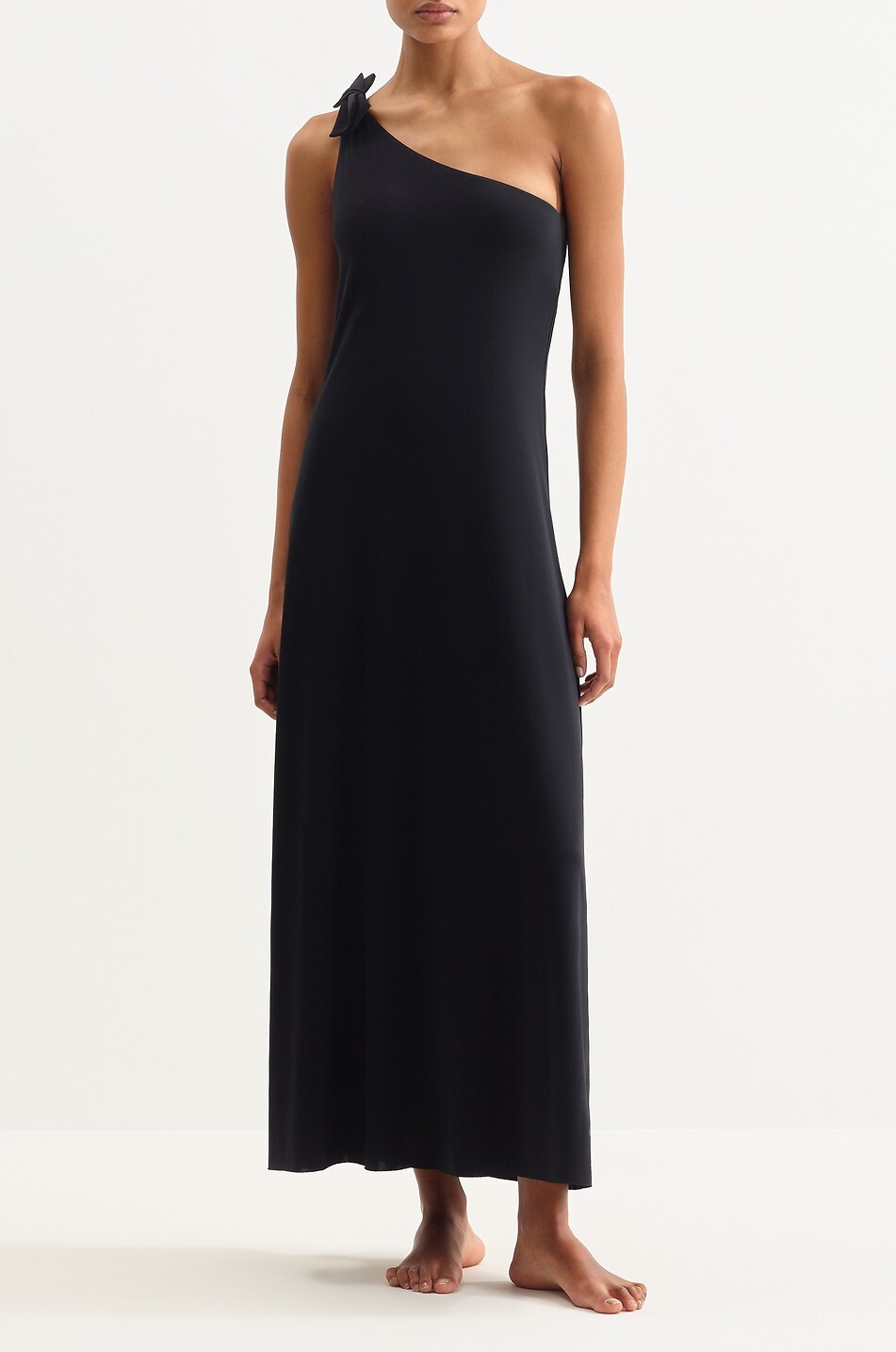Miss long asymmetric dress - ERES - BLACK - Bongénie