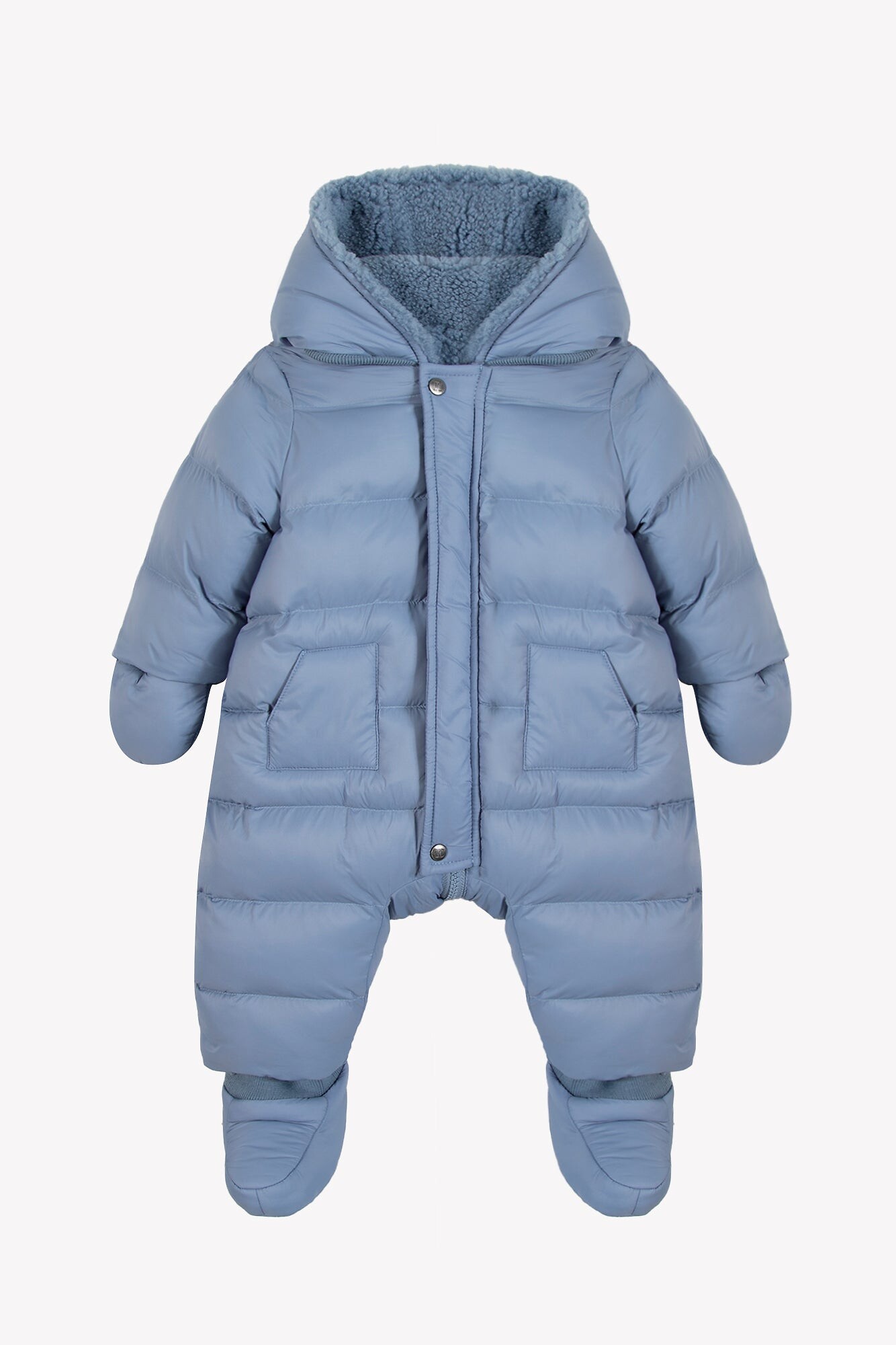 Baby quilted hooded snowsuit