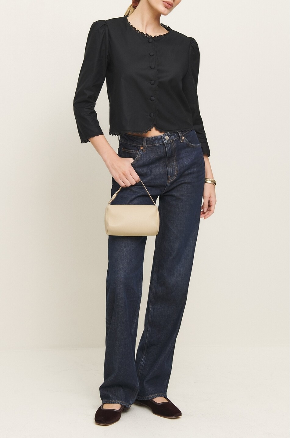 Top Reformation in Lino Rosso taglia 6 US - 39965071