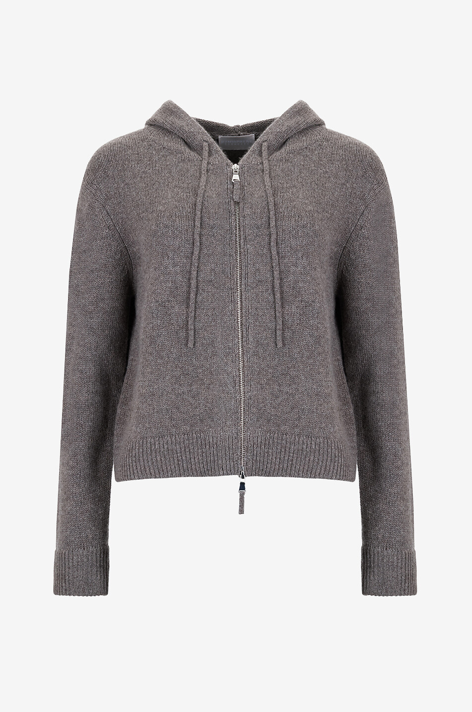 Cardigan à capuche zippé en cachemire