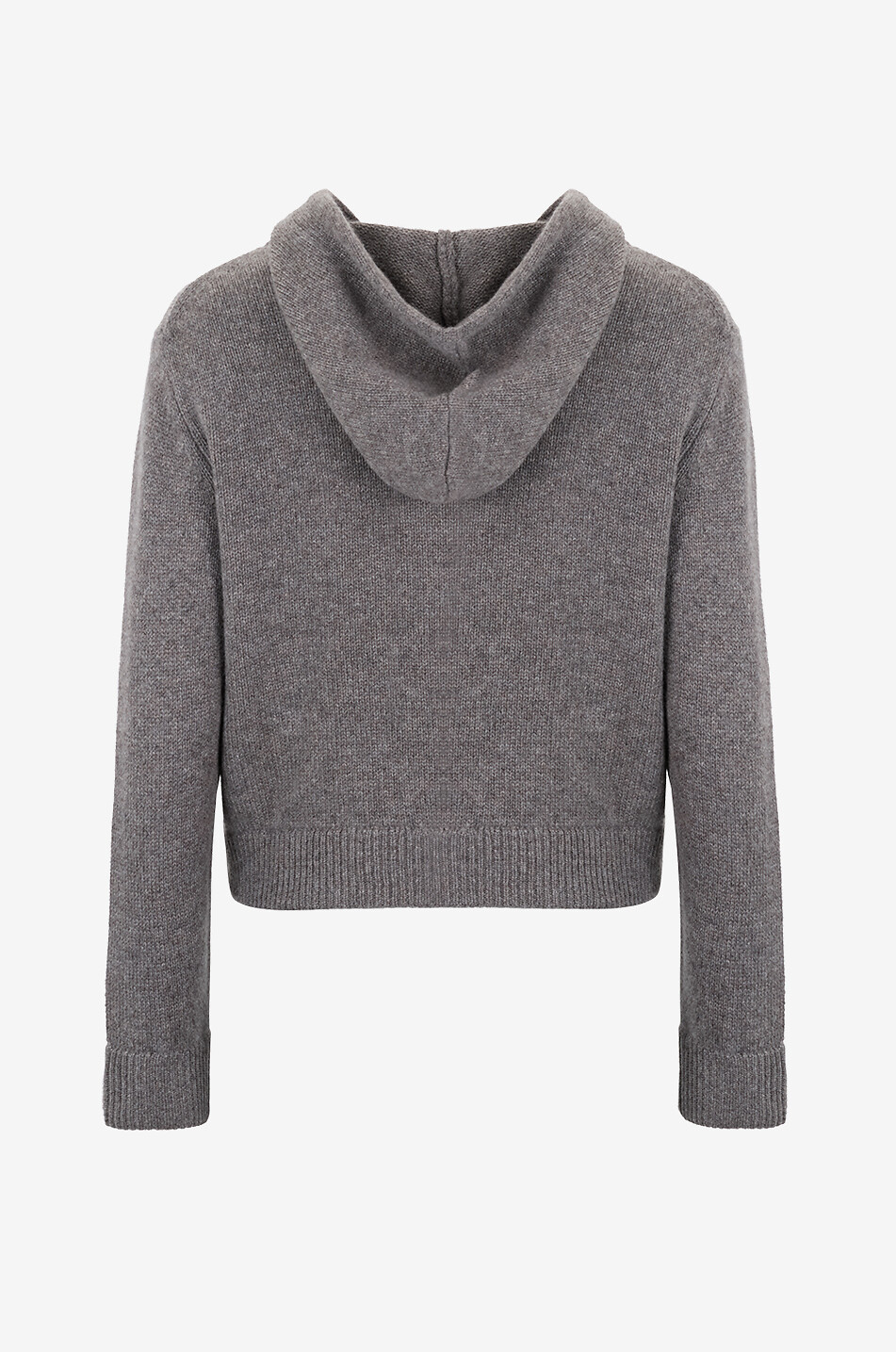 HEMISPHERE Cardigan à capuche zippé en cachemire Femme GRIS FONCÉ 2