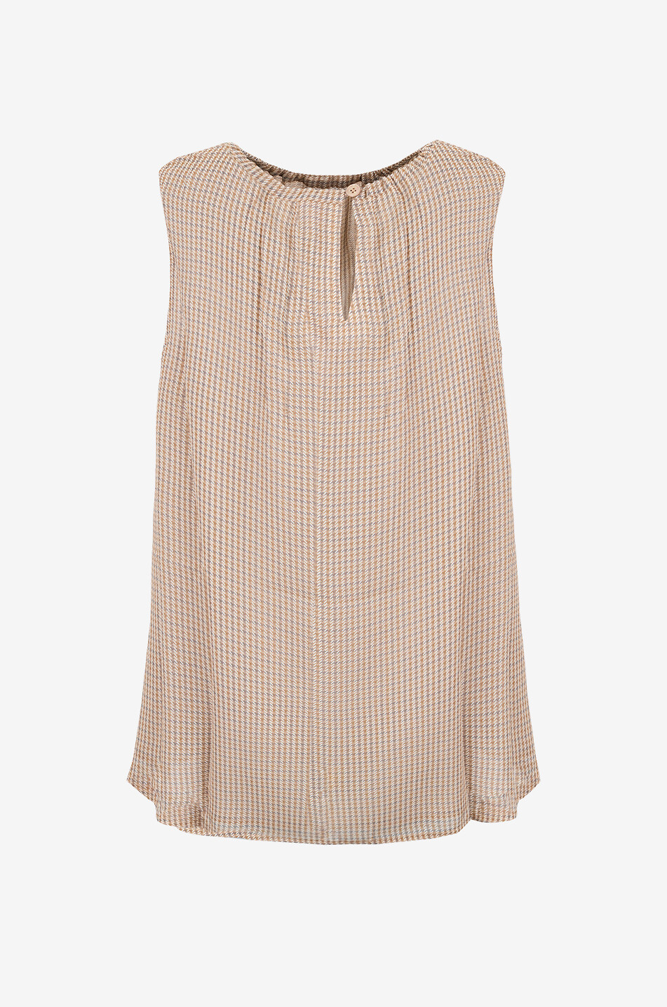 Parin sleeveless houndstooth crepe top - HEMISPHERE - MULTI