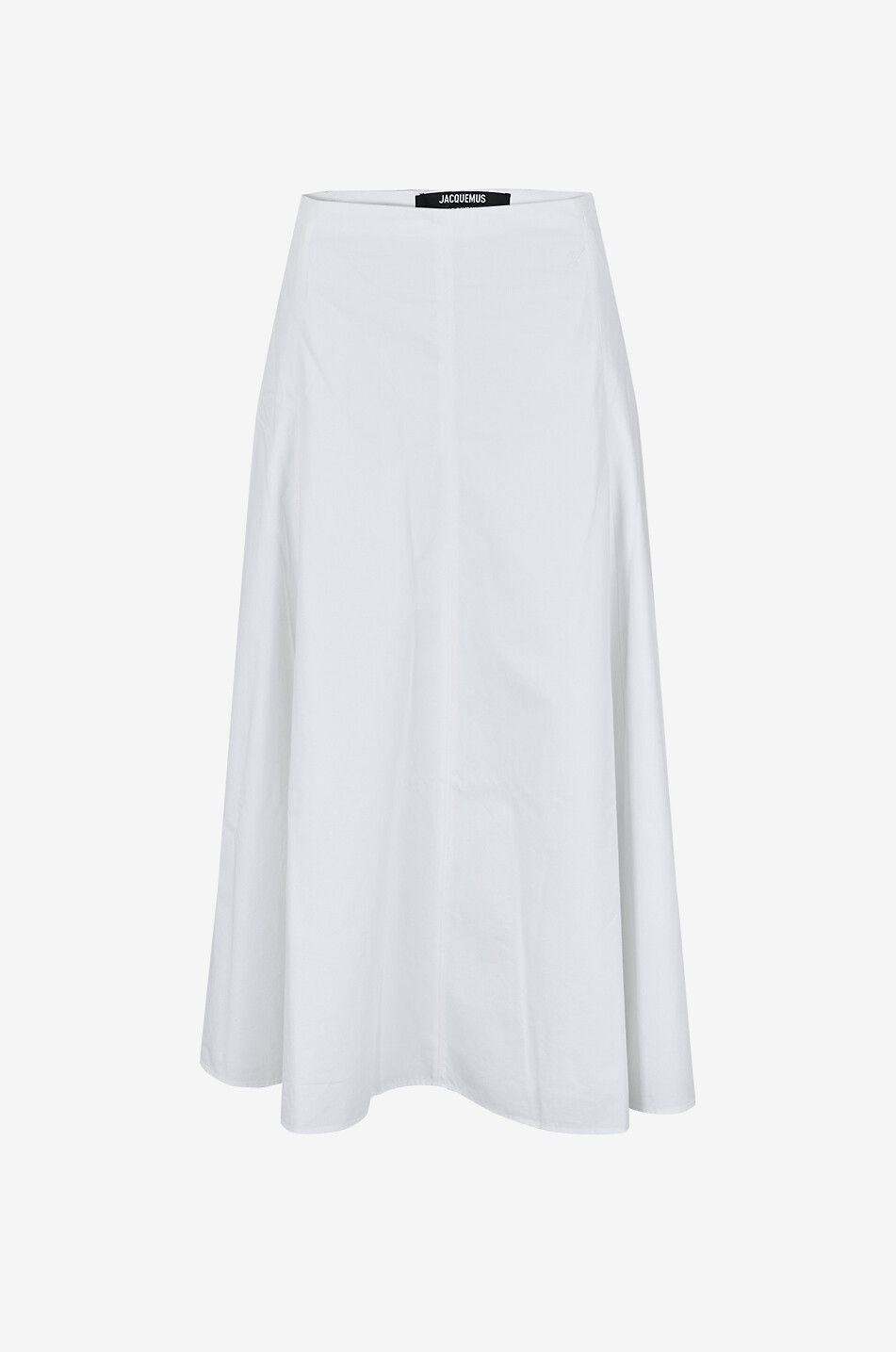 JACQUEMUS La jupe Triangle flared poplin midi skirt Women WHITE 1