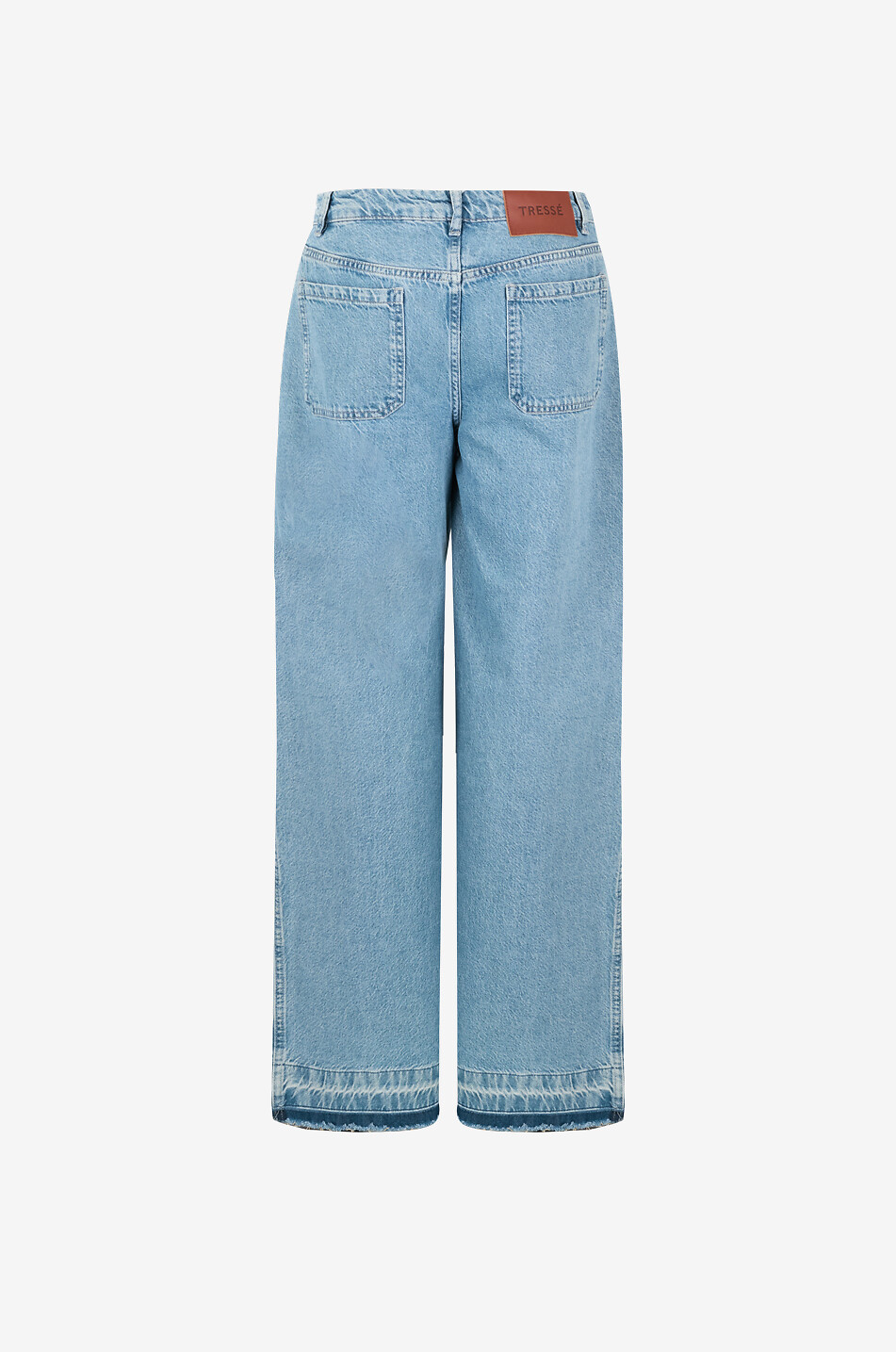 TRESSE PARIS Payota frayed faded relaxed straight jeans Women LIGHT BLUE 2