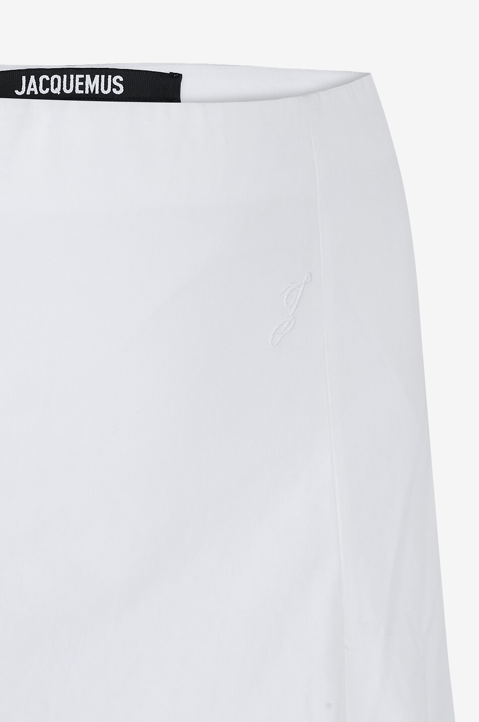 JACQUEMUS La jupe Triangle flared poplin midi skirt Women WHITE 3