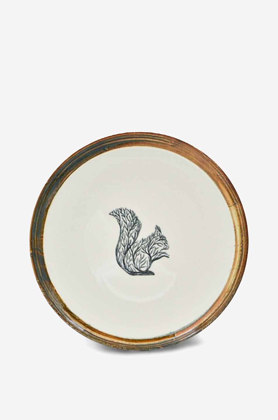 JF. THE REBORN HOME Tree Squirrel porcelain dessert plate - D19 Home MULTI COLOURED 1