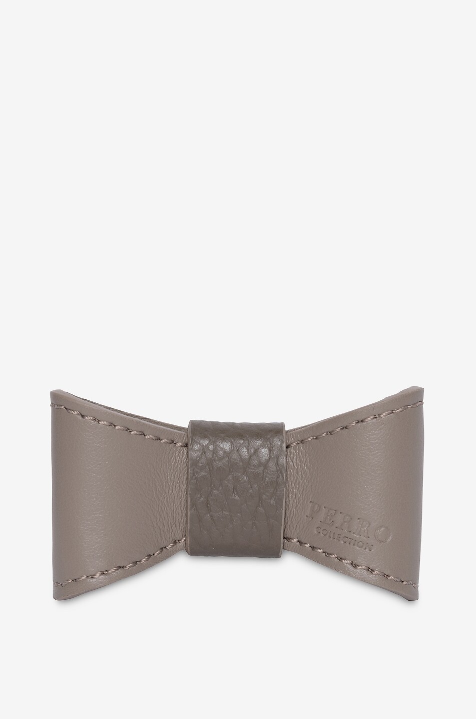 PERRO COLLECTION Dog collar with bowtie in leather Home BROWN 2